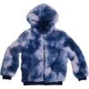 Zunie Tie-Dye Print Fuzzy Jacket (Big Kids)