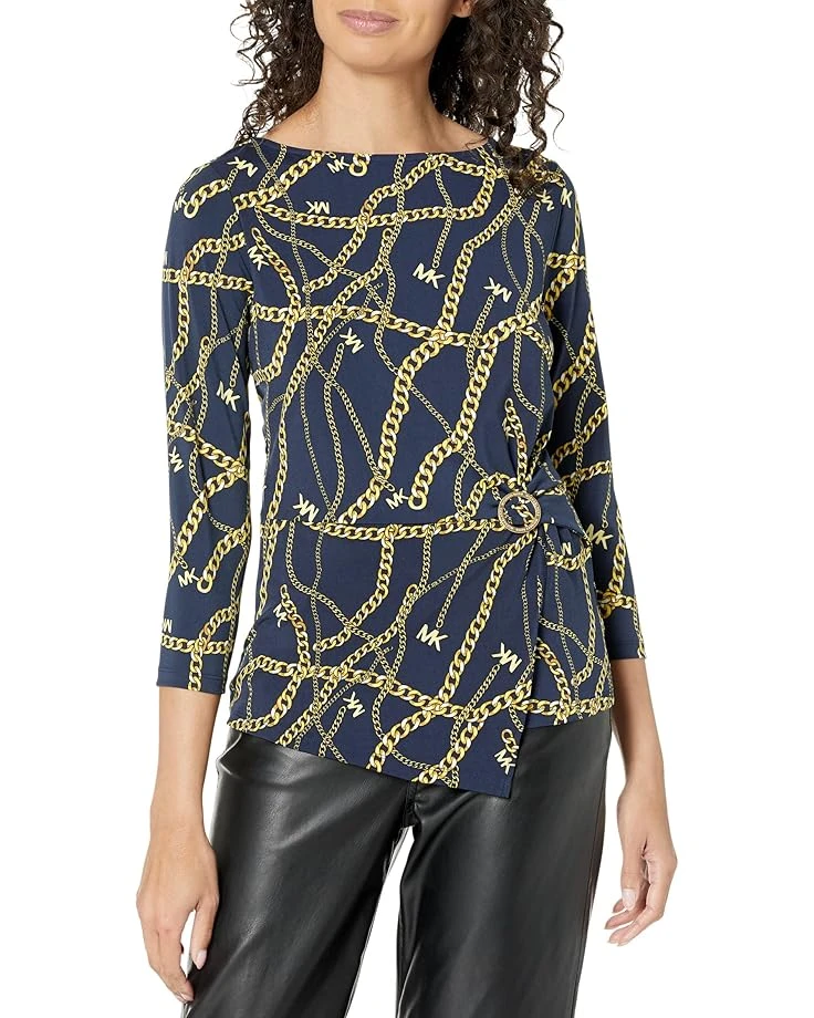 MICHAEL Michael Kors Chain Twist 3/4 Sleeve Top 1 MICHAEL Michael Kors Chain Twist 3/4 Sleeve Top