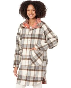 Blank NYC Reversible Plaid Coat In Table Talk