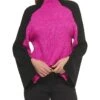 DKNY Long Sleeve Color-Block Funnel Neck Sweater