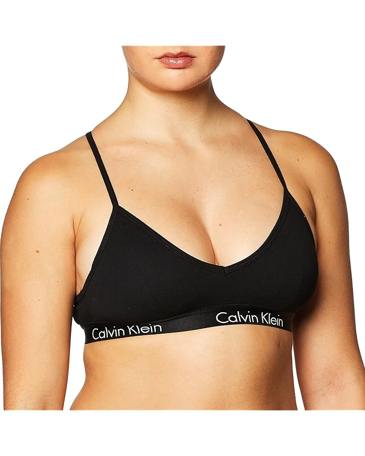 Calvin Klein Women's Motive Cotton Lightly Lined Bralette 1 Calvin Klein Women's Motive Cotton Lightly Lined Bralette